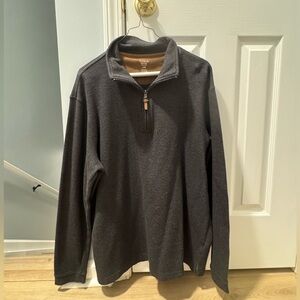 Hudson River (Men's Large) Dark Gray Quarter-Zip Sweater
